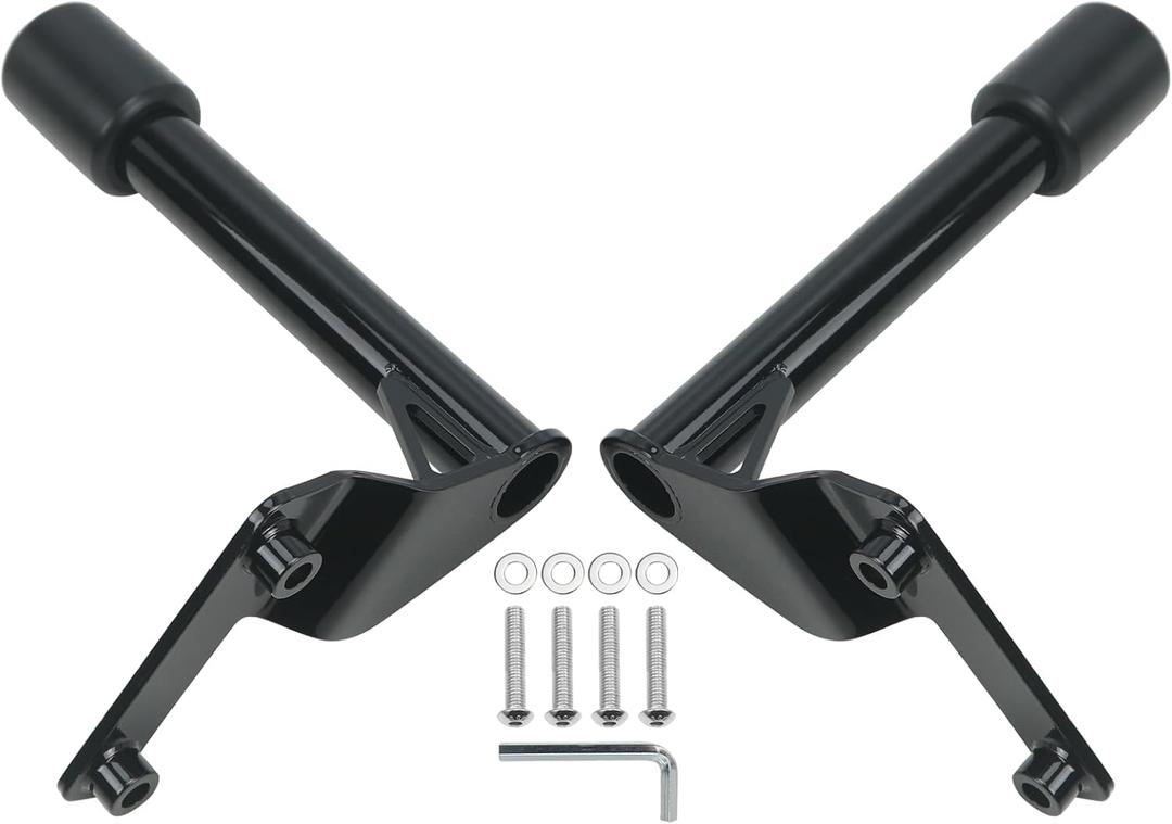 Passenger Peg Crash Bar Frame Slider Rear Highway Engine Guard for Harley Softail 2018-up Street Bob Heritage Low Rider Sport Glide Fat Bob (Gloss Black)