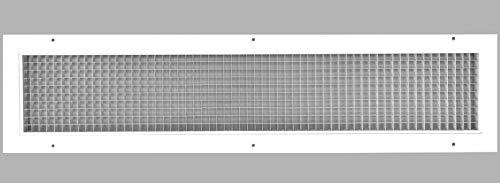 HVAC Premium 6'' x 32'' or 32'' x 6'' Cube Core Eggcrate Return Air Grille - Aluminum Rust Proof - HVAC Vent Duct Cover - White [Outer Dimensions: 8.75]