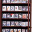 Temgee 35 Graded Sports Card wall-Mounted Display case for Shows, Mahogany
