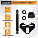 40100 Hub Remover Wheel & Brake Disc Removal Tool Kit Compatible with 5 6 8 Hub Assemblies Black