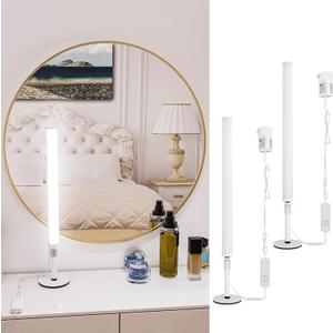 MY BEAUTY LIGHT LED Vanity Lights for Mirror, Dimmable and Color Temperature Changeable LED Makeup Lights, Height Adjustable 24V Fill Light for Selfie, Video Recording Conference Lighting (Pack of 2)