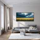 yiijeah Abstract Wall Art for Liiving Room Large Framed Artwork for Walls Mud-brown Canvas Decor Prints Pictures Bedroom Office Home Decor 58x29 Inches