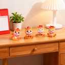 4 Pcs Chinese New Year Horse Figurines 2026 Resin Golden Mini Year of The Horse Figurine for Car Dashboard Office Tabletop Decor Lunar New Year Zodiac Collection Gift