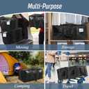 6 Pack Extra Heavy Duty Large Moving Bags with Strong Zipper & Comfortable Handles, Sturdy & Durable Clothes Storage Bags Totes Bins, Packing Moving Boxes for College Supplies, Black, 23 Gallon