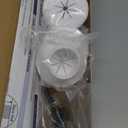 VCELINK TV Cord Hider for Wall Mounted TV, 2.36" (60 mm) Mini White Cable Management Kit Hides TV Wires Push Type, 4 Pack Wall Cord Pass Throughs and 1 Hole Saw Drill Ideal for Mounted TVs, Desks