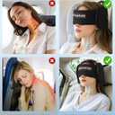 Travel Pillows for Airplanes, Airplane Pillow for Long Flights Sleeping Travel, Airplane Head Strap with Eye Mask 360 Support Headrest for Plane Road Trip Sleep, Stop BobbleheadBlack