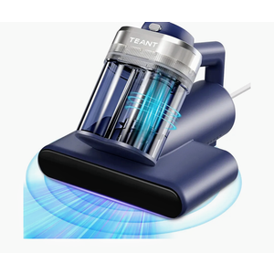Mattress Vacuum Bed Vacuum Cleaner with 253.7nm UV-C Light, Hyper Helix Motor with 16kPa Strong Suction & 33000 RPM/Min Tapping, HEPA Filter, 149℉ Heat & Ultrasonic & Anion for Bed and Pet, Blue