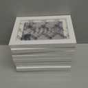 HappyHapi 4x6 Picture Frames Set of 10, Tabletop or Wall Display Pictures 3.5x5 with Mat or 4x6 Without, Multi Photo Frames Collage (White)