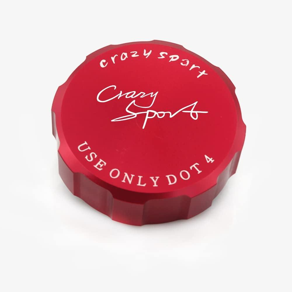 crazy sport Front Brake Master Cylinder Fluid Reservoir Cover Fits For GSXR1000 GSXR750 GSXR600 2001-2021 Cap 750 600 Motorcycle AccessoriesCNC(Red)