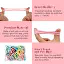 100Pcs Soft Cotton Seamless Hair Bands, Large Ponytail Holders for Thick and Thin Hair, Elastic Hair Accessories for Women, Men, and Girls