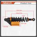 labwork Universal 12.5 Inch 320mm Rear Adjustable Suspension Air Shock Motorcycle Absorber Replacement for Honda CB750 CB1300 Replacement for Yamaha