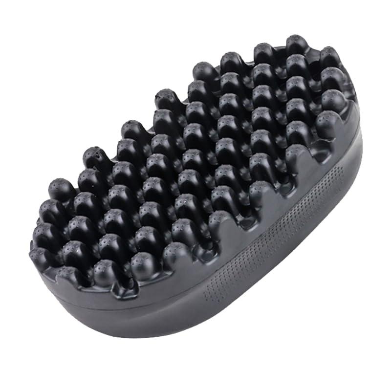 Rubber Curling Hair Brush Twist Curl Comb for Afro Curls Hair Wave Tool Dirty Braided Curly Hair Big Small Holes Durable Curling Comb for Men Women Boy Girl Long Short Hair Black (One Color)