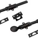 QCAA Solid Brass Dutch Door Bolt, 8", ORB Oil Rubbed Bronze, Made in Taiwan, 2 Pack