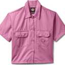 Dickies Women's Ss Cropped Work Shirt (Pink, XS)