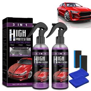 Turbo Shine Nexa, 5 Bottles High Protection 3 in 1 Spray, Extremely Hydrophobic-100% Waterless Wash Can Remove Minor Scratches (2Sets,100ML)