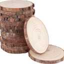 30 Pack 6-7 Inch Natural Wood Slices for Crafts, Unfinished Wood Slices with Bark 0.6 Inch Thick Wood Rounds Wooden Coasters for Crafts, Ornaments, Decorations
