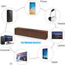 Computer Speakers, Wood Wireless Sound Bar Speaker for Desktop, PC Speaker with Bluetooth 5.3 & Wired USB Connection for Monitor, Laptop, Tablets, Cellphone