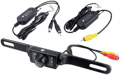 BW 2.4G Wireless Car License Mount Rear View Backup Camera 7 IR LED Night Vision with Transmitter & Receiver (Waterproof Ip67 / Color Cmos / 135 Degree Viewing Angle/Distance Scale Line)