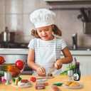 Wooden Play Kitchen Food Set, Kids Kitchen Accessories for Girl Boy 3-6 Years