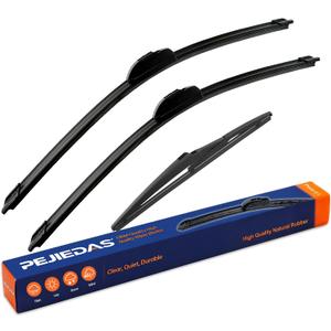 3 Replacement Wiper Blades For Kia Seltos 2021 2022 2023 2024 24" + 18" + 11" Front and Rear Wiper Blades (Pack of 3)