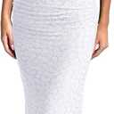 REORIA Summer Wedding Guest Maxi Dresses for Women Sleeveless Square Neck Sheer Mesh Ruched Bodycon Long Dress Trendy Clothes (White, S)