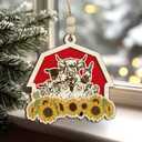 Farmhouse Animals Ornament 2025  Country Christmas Tree Decoration, Farmhouse Wooden Ornament with Cow, Pig, Goat, Sheep, Donkey, and Chicken  Farm Lover