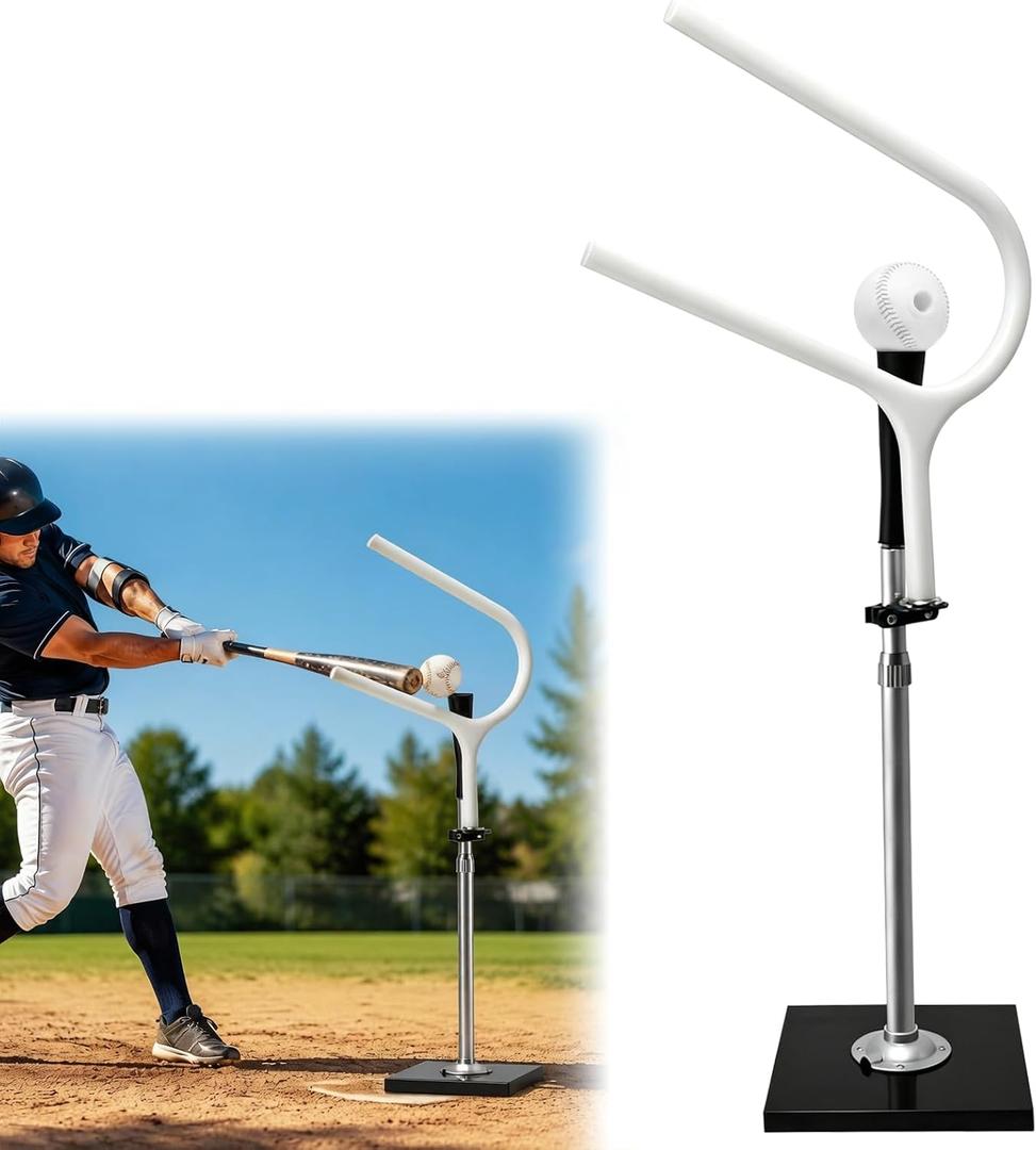 25°Baseball Swing Path Trainer with Baseball Batting Tee,Bat PathTrainer
Upgraded All-Aluminum Tubing Clamps, Softball & baseball Swing Path Trainer for Training Teenagers And Advanced Players