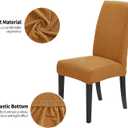 Joccun Chair Covers for Dining Room Set of 2, Dining Chair Slipcovers Stretch Dining Room Chair Covers Seat Protector,Washable Parsons Chair Cover for Home,Hotel,Banquet(Gold,2 Pack)