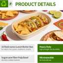 32 oz Paper Bowls 100 Pack for Sandwich Roll, Burrito, Salads, Pasta, Microwavable Meal Catering Disposable Bowls for Lunch To go, 100 Bowls Only, 9.05 x 5.1 x 2.36 inch