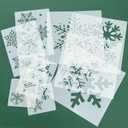 11 Pcs Large Snowflake Stencils for Windows, Reusable Christmas Stencils for Glass, Wood, Fabric, Wall, Card, Doormat, DIY Holiday Painting Templates