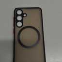 Compatible with Samsung Galaxy S24 Case Cover,Compatible with MagSafe,Compatible with Samsung Galaxy S24 Built-in Magnetic Anti-Shock Cell Phone Case Black