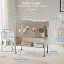 Sweeby Portable Baby Changing Table, Foldable Diaper Changing Station with Waterproof Pad, Mobile Nursery Organizer for Infant & Newborn Essentials, Light Khaki, Standard