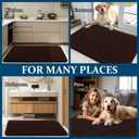 OLANLY Dog Door Mat for Muddy Paws 47x24, Absorbs Moisture and Dirt, Absorbent Non-Slip Washable Doormat, Quick Dry Chenille Mud Mat for Dogs, Entry Indoor Entryway Carpet for Inside Floor, Brown