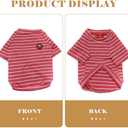 Matching Dog and Owner Clothes,Striped Dog Shirts for Small Medium Large Dogs Cats,Mama and Pet Shirts are Sold Separately(for Pets,Pet-Pink,Pet M-Bust 15.7")