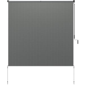 Outdoor Roller Shade for Patio, Cordless Exterior Roll Up Blinds for Porch Gazebo Pergola Backyard Deck Balcony, Privacy Screen Protection UV Sun Block Fade-Resistant 4ft Wide x 6 H Dark Grey