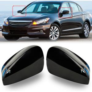 Side Rearview Mirror Covers, Fit for Honda Accord 2008-2013, Replacement Exterior Mirror Housing Caps, Driver&Passenger Side (Priming Paint)