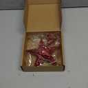 Blulu Christmas Star Tree Topper 6 Inch Glittered 3D Metal Star Treetop Topper Small Christmas Hollow Decoration for Xmas Holiday Party Decoration Indoor(Red)