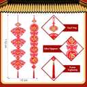 Vercraft 2 Set Vietnamese New Year Red Hanging Couplets 2026 Vietnamese Lunar New Year Decorations Spring Festival Banner Traditional Vietnam Door Sign(Traditional)