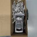 Winpull Christmas Tree Topper Star Lighted with 32.8ft Breathing Flickering Light Cord & 6 LED Projection Modes, Silver Christmas Star Topper for Indoor Xmas Holiday Tree Decoration