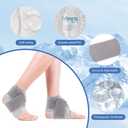 NEWGO Ice Pack for Ankle Injuries, 2 Pack Ankle Cold Packs Ice Pack Wrap with Soft Plush Backing for Swelling, Foot Injuries & Pain, Tendonitis - Gray