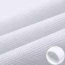 Zeyune Needlepoint Canvas 20 x 24 Inches 18 Mesh Blank White Canvas with 36 Colors Cotton Threads and 5 Needles for Embroidery, Knit Crochet Projects