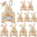 Beeveer 10 Pcs Easter Bunny Money Holder for Cash Gift Wooden Rabbit Gift Cards Cash Holder for Basket Stuffers Easter Holiday Hunting Money Tree Ornaments Table Centerpiece Decorations
