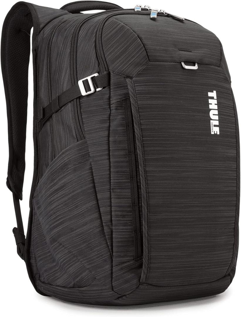 Thule Construct Backpack - School, Work & Travel - Padded Laptop Sleeve - Internal Organizational Quick Access Front Pocket (Black New)