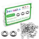 200 Pcs #8 Silver Finish Washers 304 Stainless Steel Finishing Washers Countersunk Cup