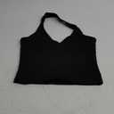 YFANG Women's Sexy Halter Deep V Neck Crop Tank Top Backless Sleeveless Slim Fitted Going Out Summer Top (Black), S
