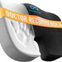 Everlasting Comfort Doctor Recommended Memory Foam Seat Cushion for Office Chairs & Car - Ergonomic Office Desk Accessories - Cushions for Tailbone Pain Relief, Sciatica (Black Upgraded, Large)