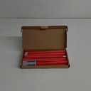 HINZER 12 Pcs Flameless Taper Candles with Remote & Timer 9.6 inch Real Wax Battery Operated LED Warm 3D Wick Flickering Window Candles for Halloween Christmas Wedding Decor, Red