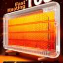 Convection Panel Space Heater Indoor Use, Large Room Electric Heater with Wifi App Control, Smart Mica Infrared Heater with Programmable Thermostat, Wall Mount or Standing, Quiet & Eco, 1500W, 31 Inch