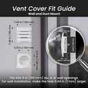 Repa Market ABS Plastic Gray 6 Inch Dryer Vent Cover Outside, 6 Inch Exhaust Vent Cover with Flaps and Insect Screen for Walls or Ducting, Outside Vent Covers for House, Kitchen, Exterior Wall Vent