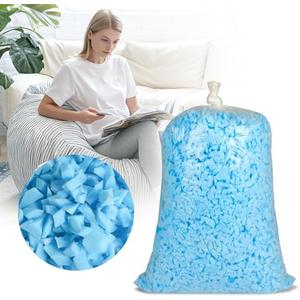 COSNIGHT Bean Bag Filler, 10lbs Shredded Memory Foam Filling, Soft Pillow Stuffing for Bean Bag, Couch Cushion, Dog Bed, Arts Crafts 10lbs